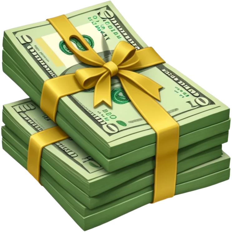 100 dollars paper money bundle emoji