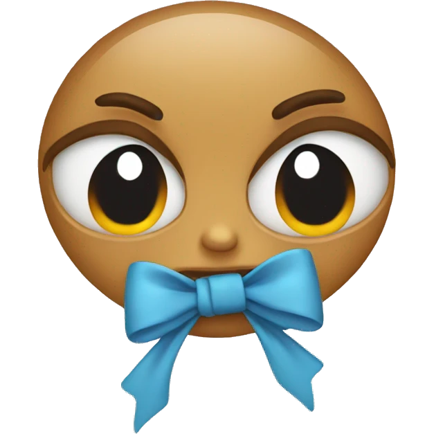 crying emoji with bow emoji