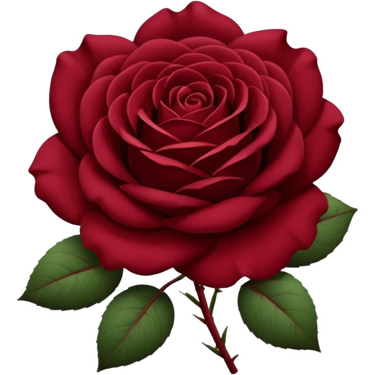burgundy rose  emoji