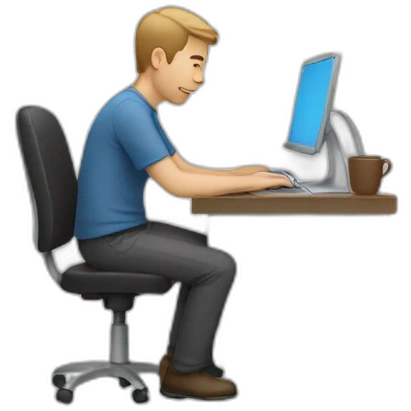 white man working with laptop emoji