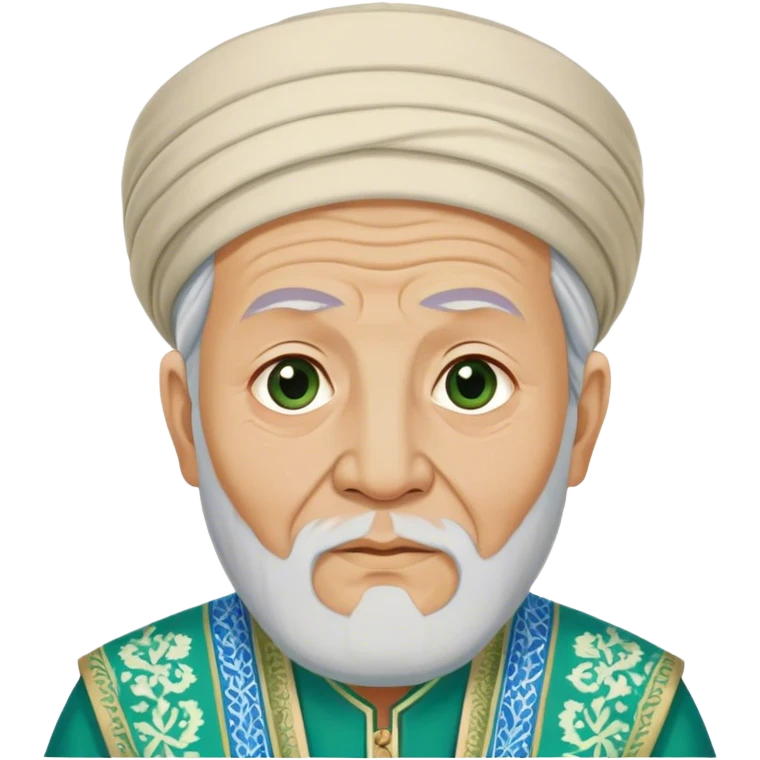 uzbek old man with green and blue national outfit emoji