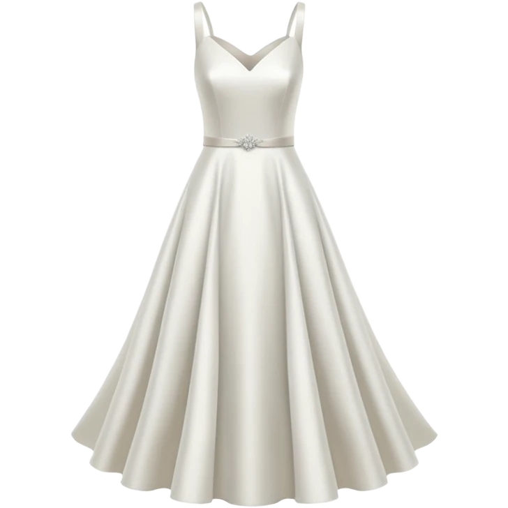 White short satin wedding dress emoji