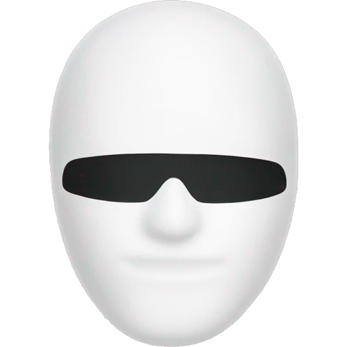 white ski mask emoji