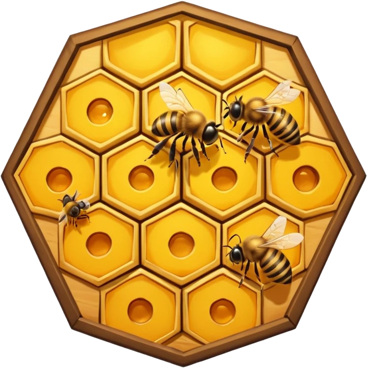 a natural bee hive with bees outside  emoji