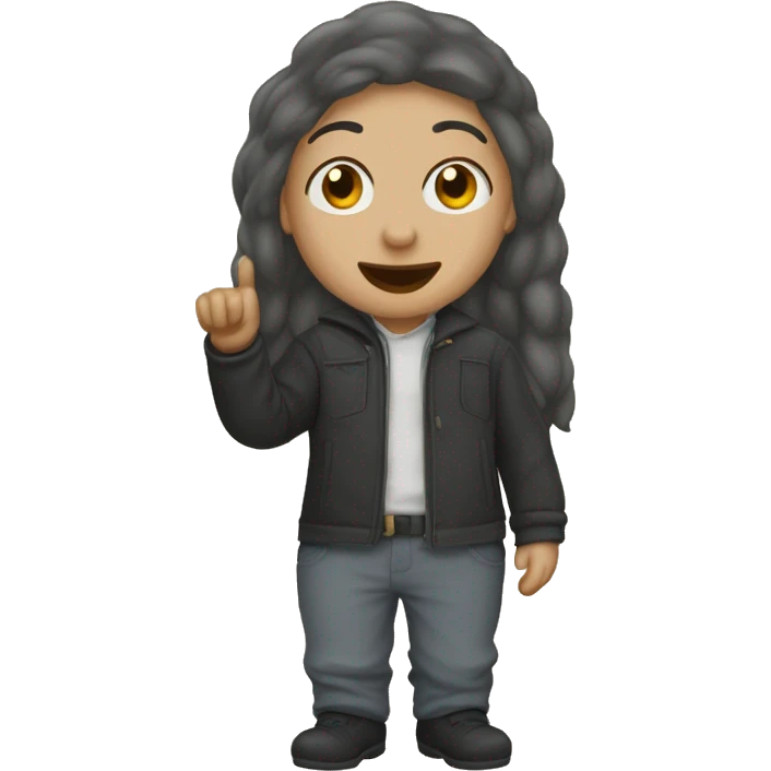 девушка с русыми короткими кудрявыми волосами  emoji