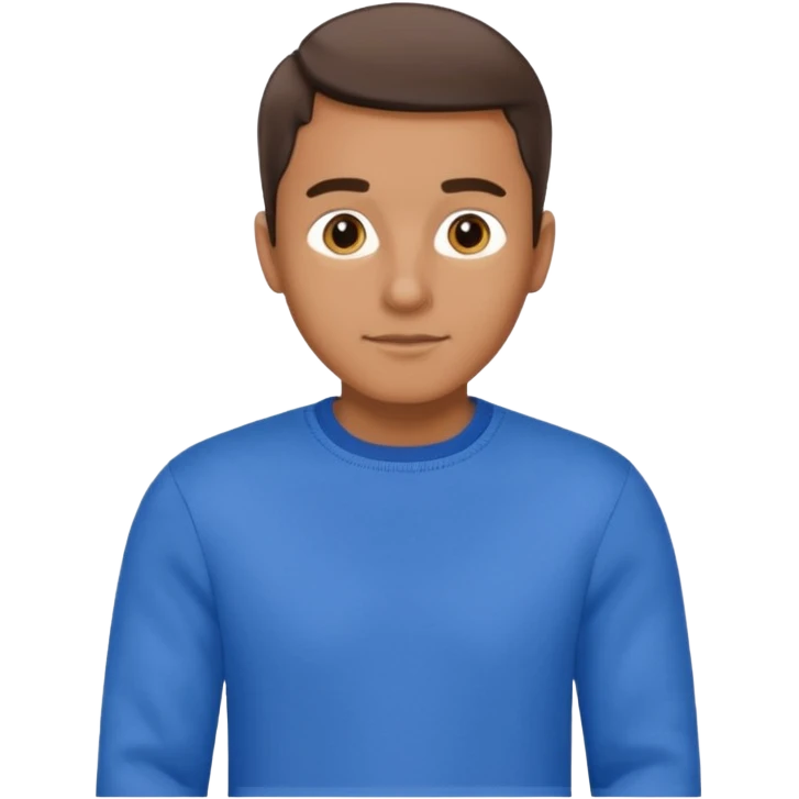 man in blue smart jumper and blue chinos emoji