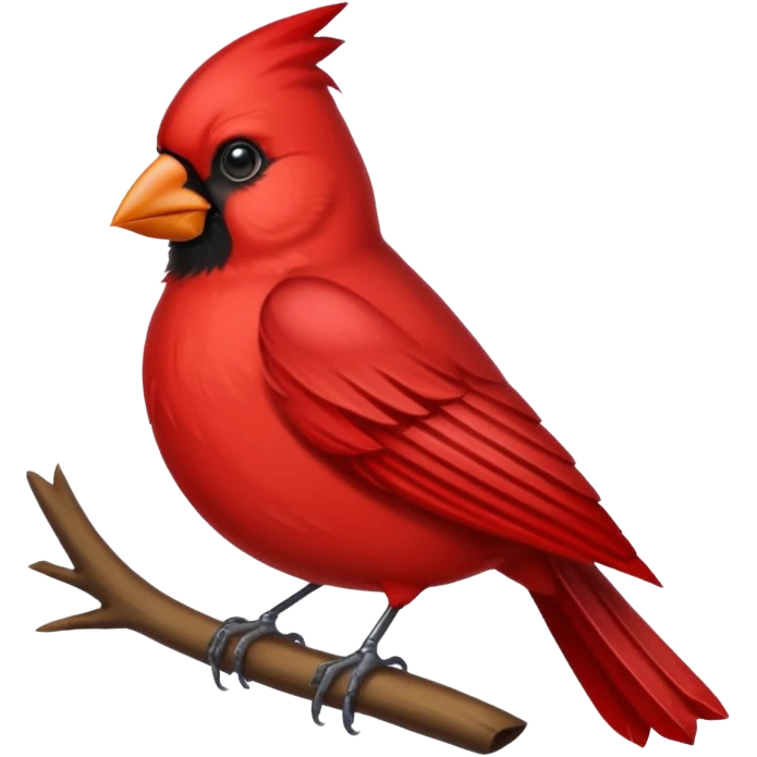 Cardinal bird with pink background  emoji