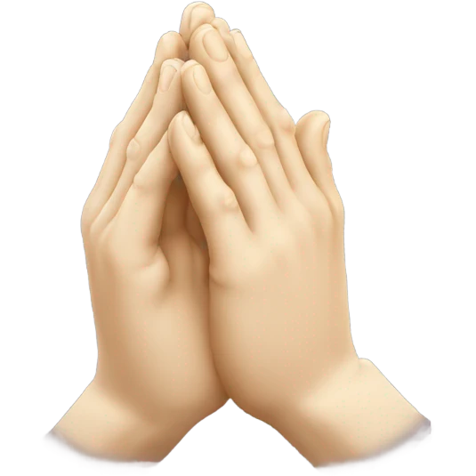 Unique looking praying hands emoji