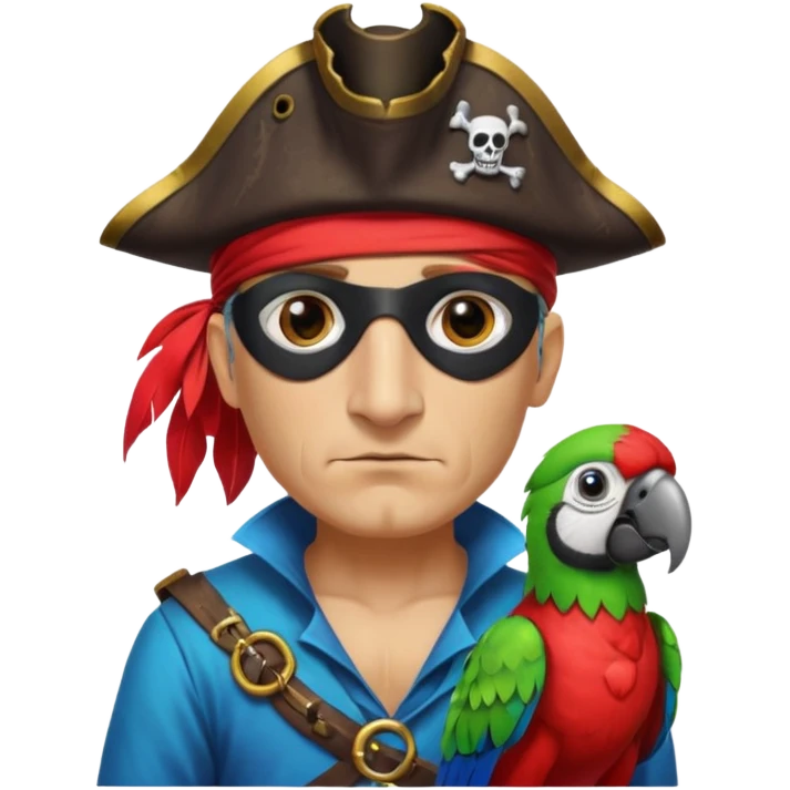 pirate and parrot emoji