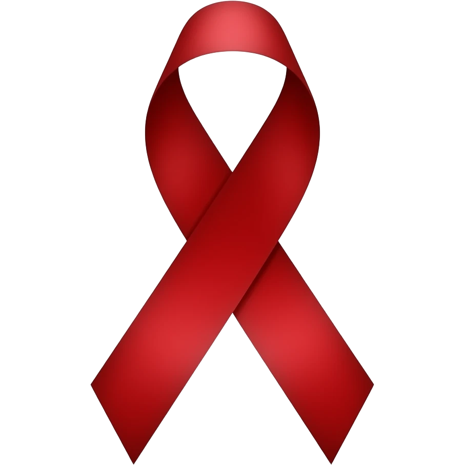 awarness ribbon red emoji