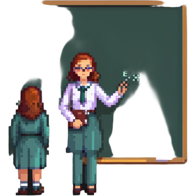 teacher at a blackboard emoji