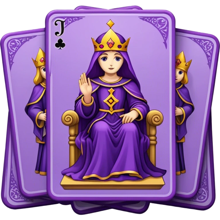 purple tarot playing card stack emoji