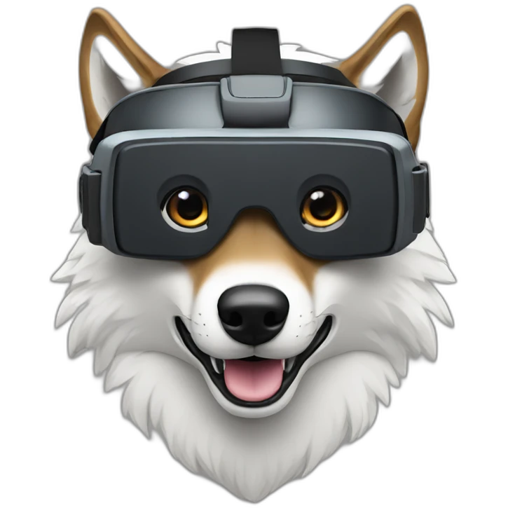 wolf with vr headset emoji