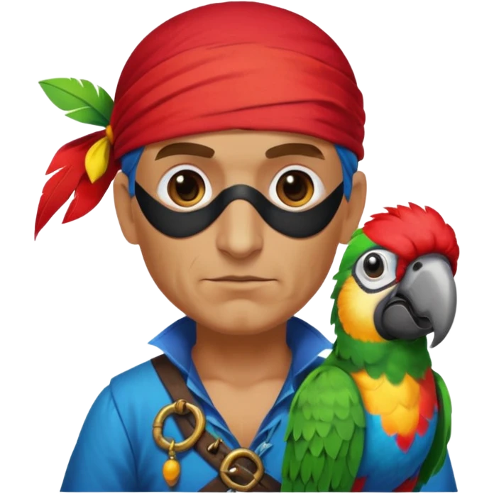 pirate and parrot emoji