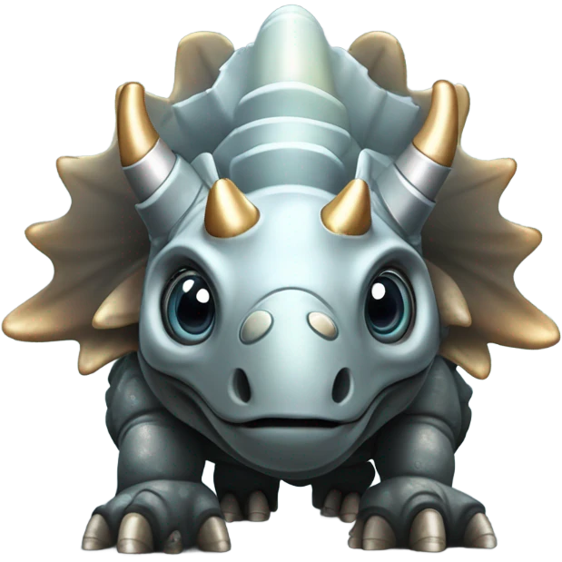 Triceratops robot emoji