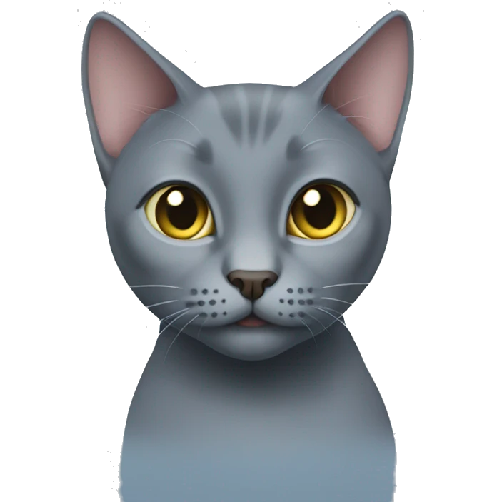 Russian blue cat shaking her butt emoji