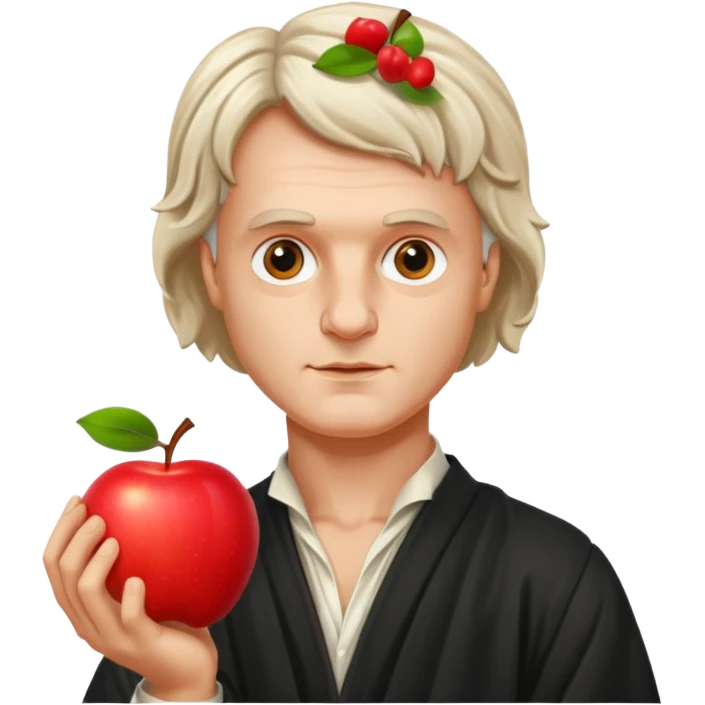 isaac newton hold an apple emoji