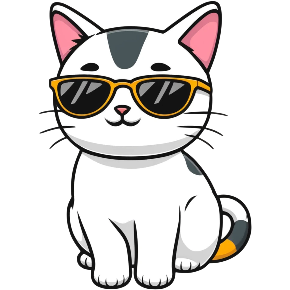 cat wearing sunglasses emoji