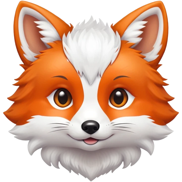 Cute baby fox head emoji