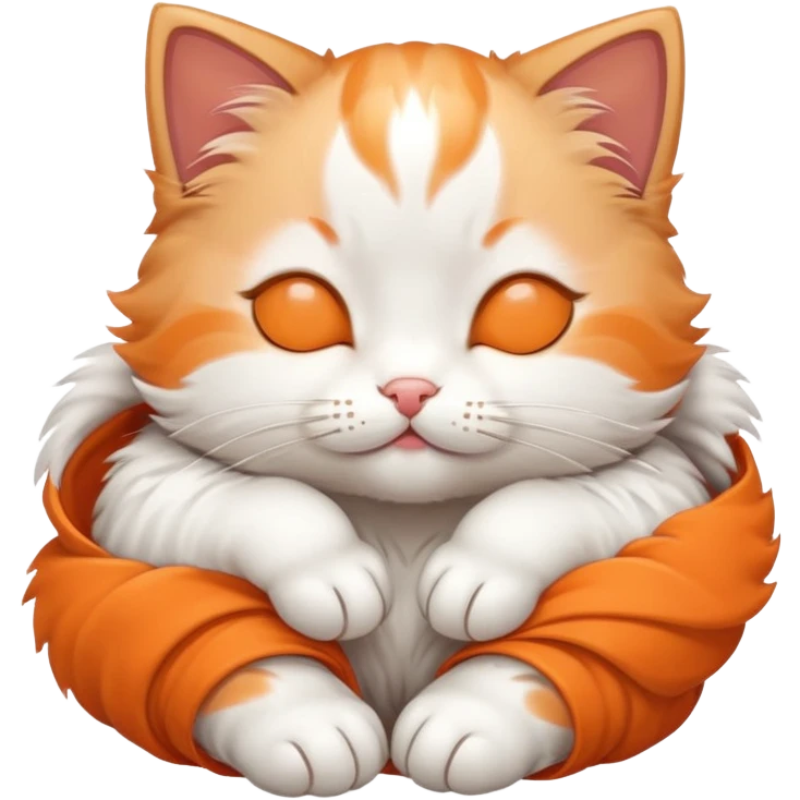 Kitten standing with folded hands and closed eyes emoji