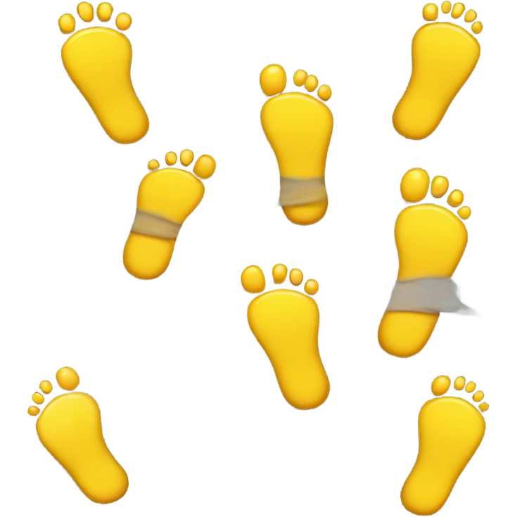 Yellow smiley face emoji with soles of feet showing emoji