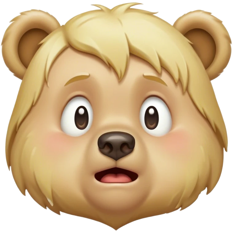 Blonde bear crying emoji