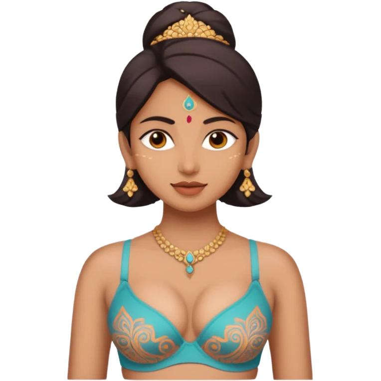 Hindu emoji with bra emoji