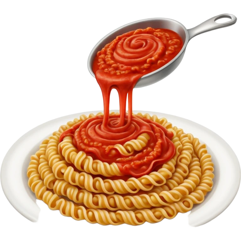 Rotini with marinara sauce emoji