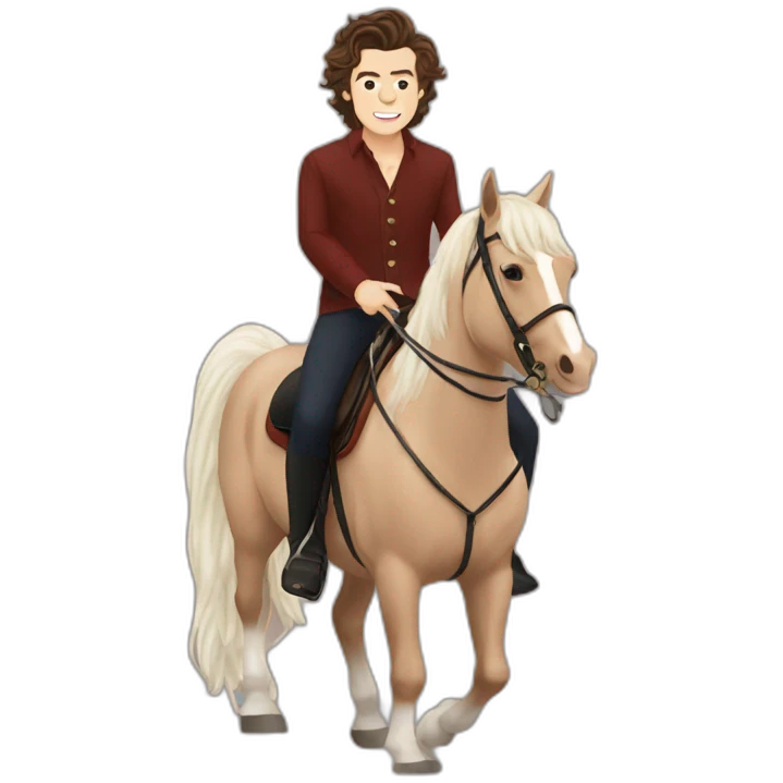 harry styles riding a horse emoji
