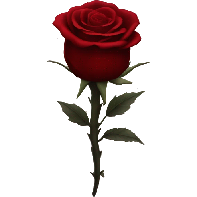 Black dagger through dark red rose emoji
