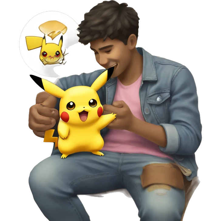Pikachu y ponle un GG en las manos emoji