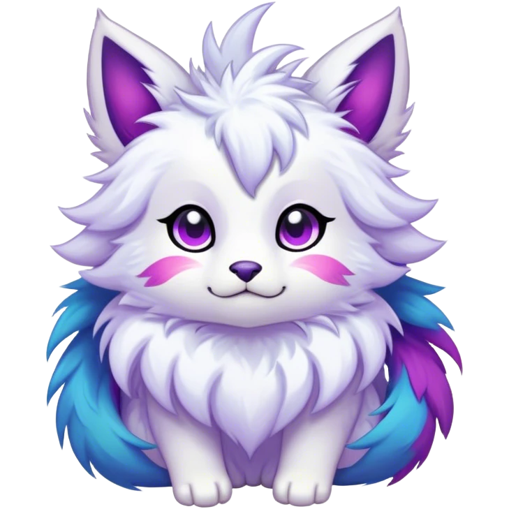 Kawaii bright fantasy ethereal anthro fursona Fakemon emoji