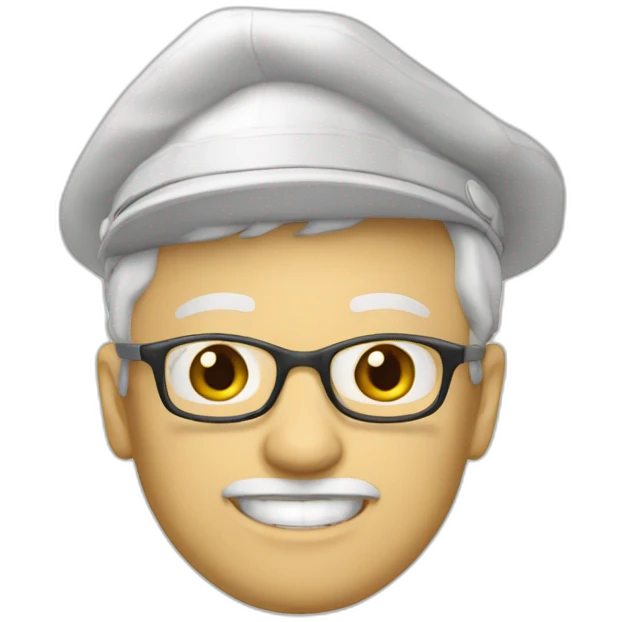 university directeur 47 old white cap emoji
