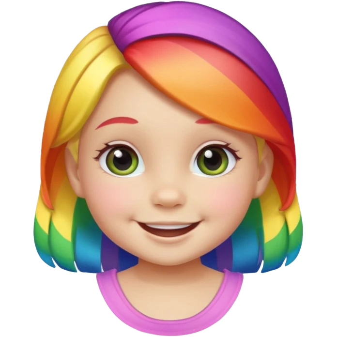 a rainbow skin baby girl emoji