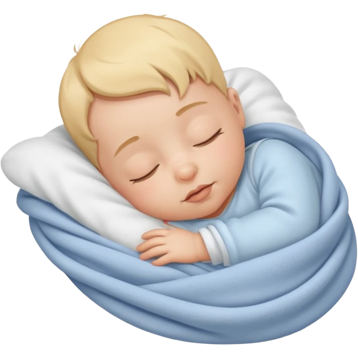 Baby sleeping in a blanket emoji