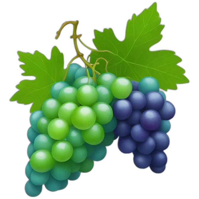 green and blue color grapes emoji