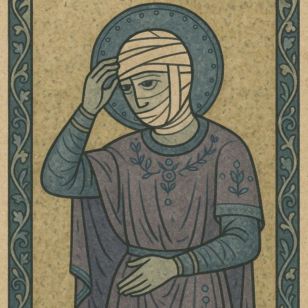bandage, medieval art style, illuminated manuscript emoji