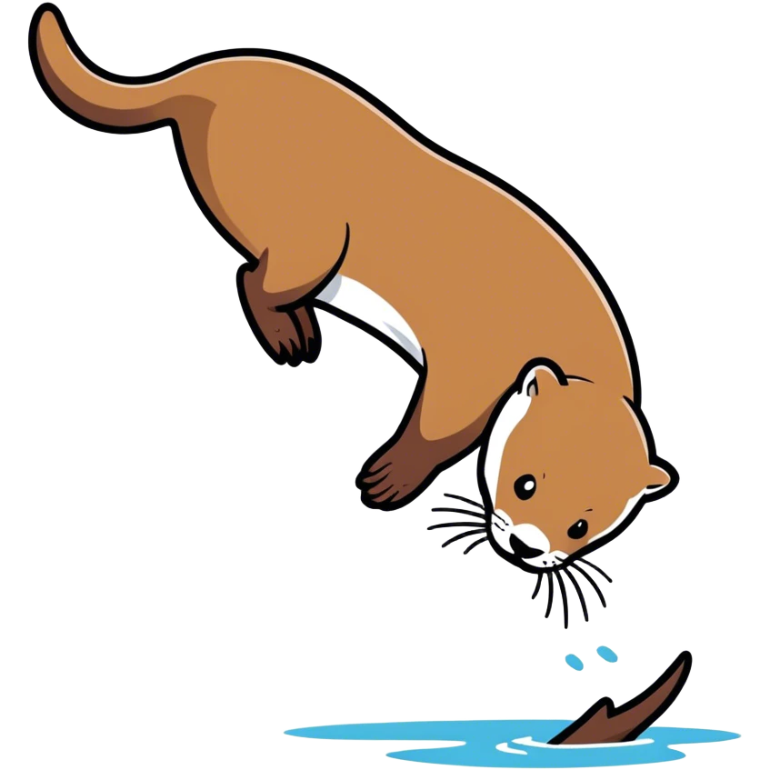 Diving otter emoji