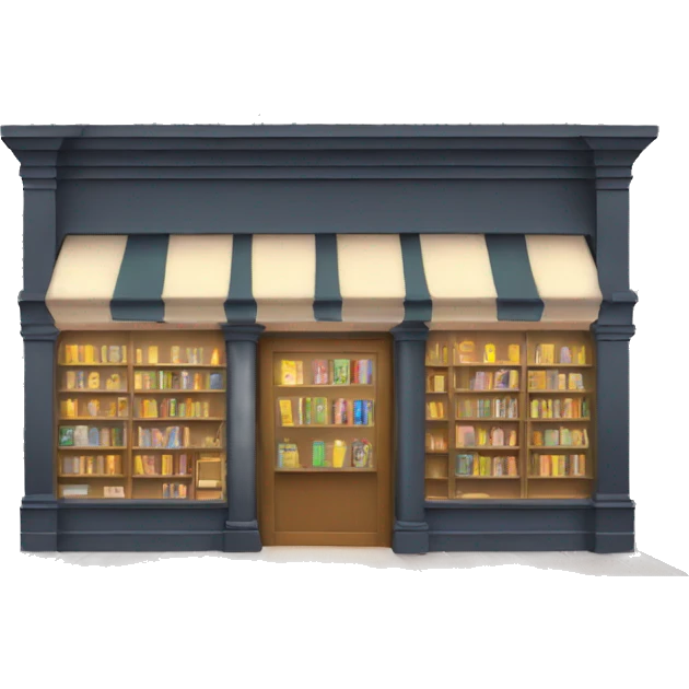Bookstore with lights emoji