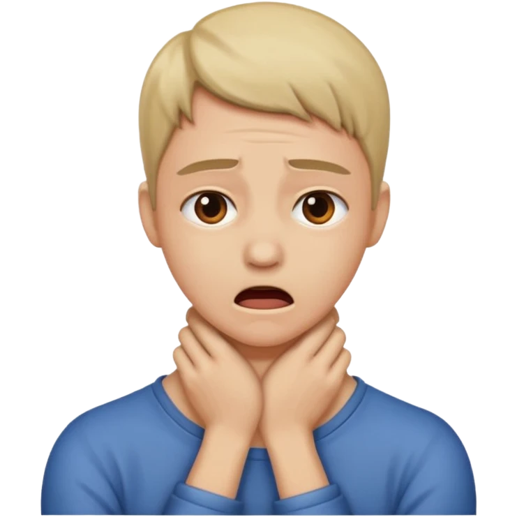 Person strangling their neck emoji