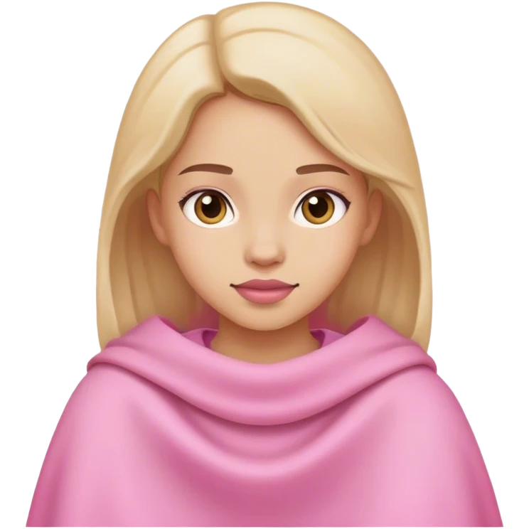 Girl with the pink cover emoji