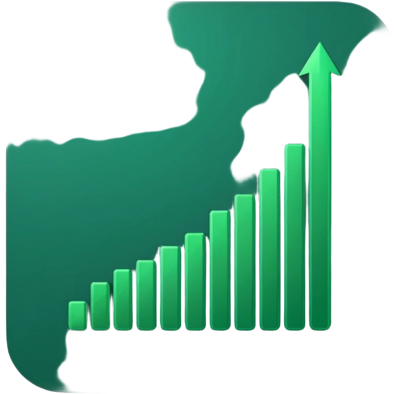 dark green growth graph emoji