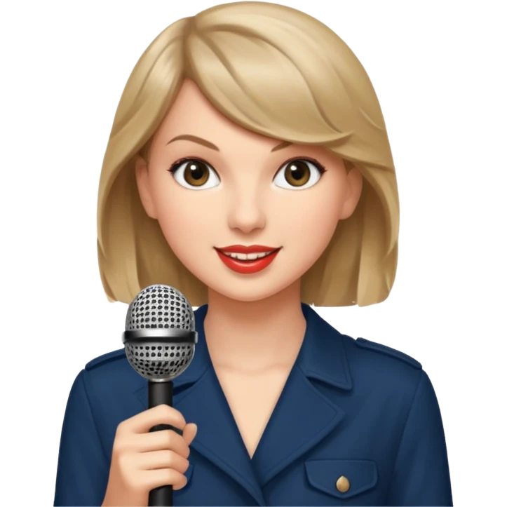 taylor swift with mic emoji