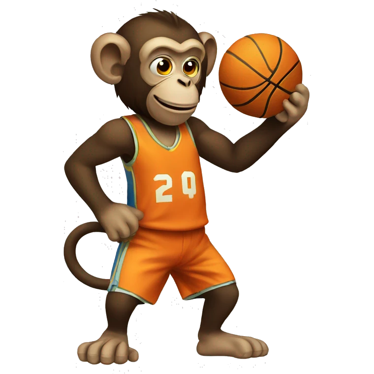 Monkey playing basketball  emoji