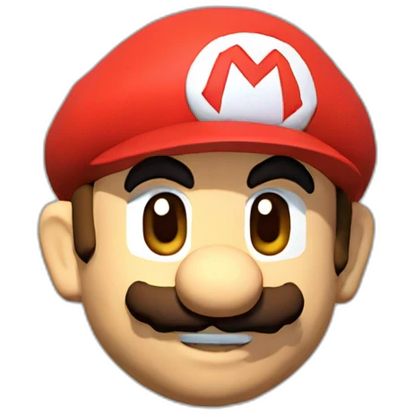 Low poly Mario emoji