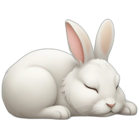 Rabbit sleeping emoji