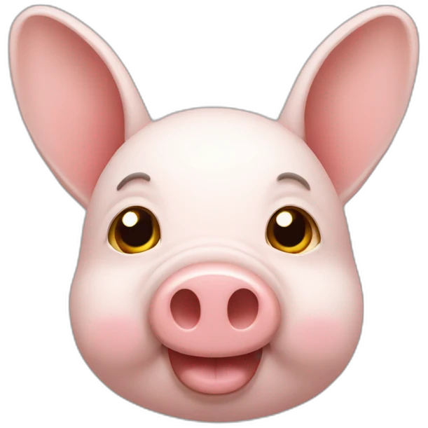 Cochon avec des oreilles de lapin emoji