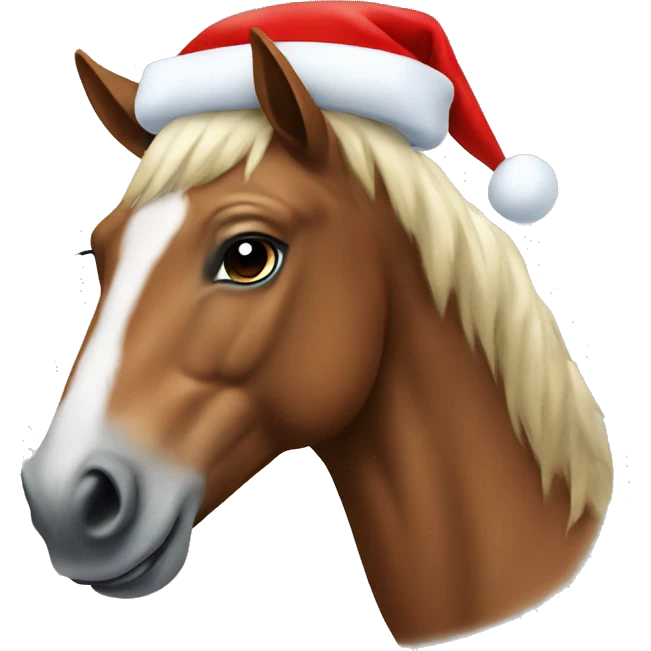 horse with santa hat  emoji