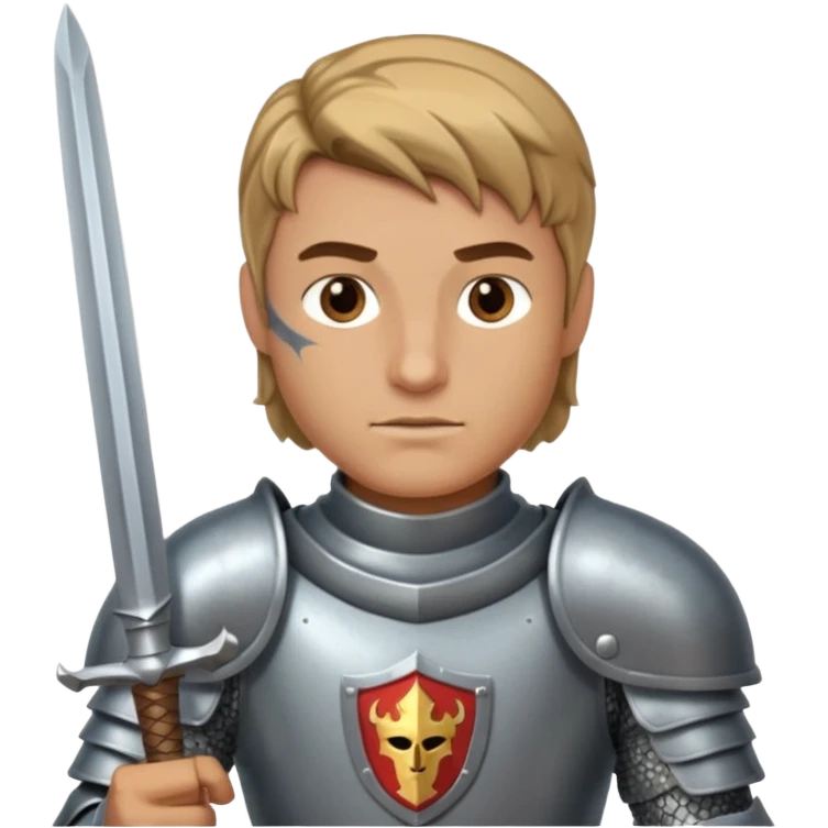 a knight with sword in his hand emoji