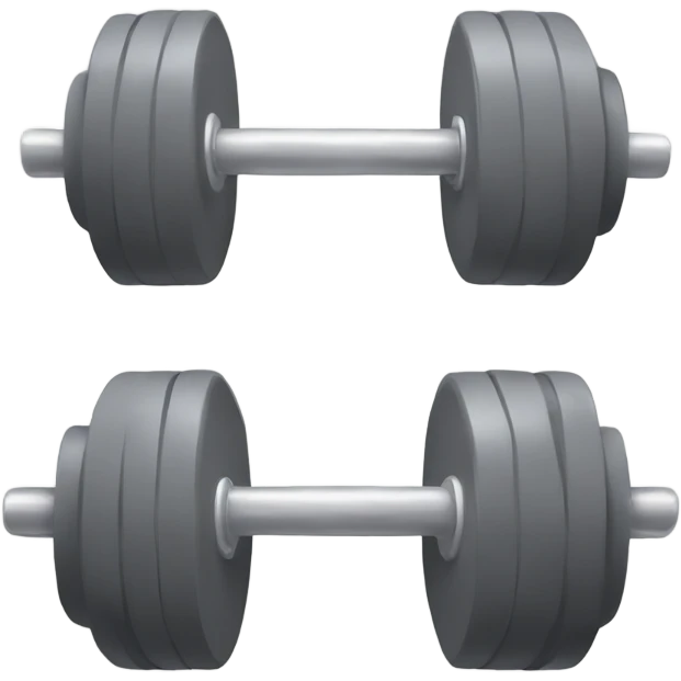 Gray gym weight emoji
